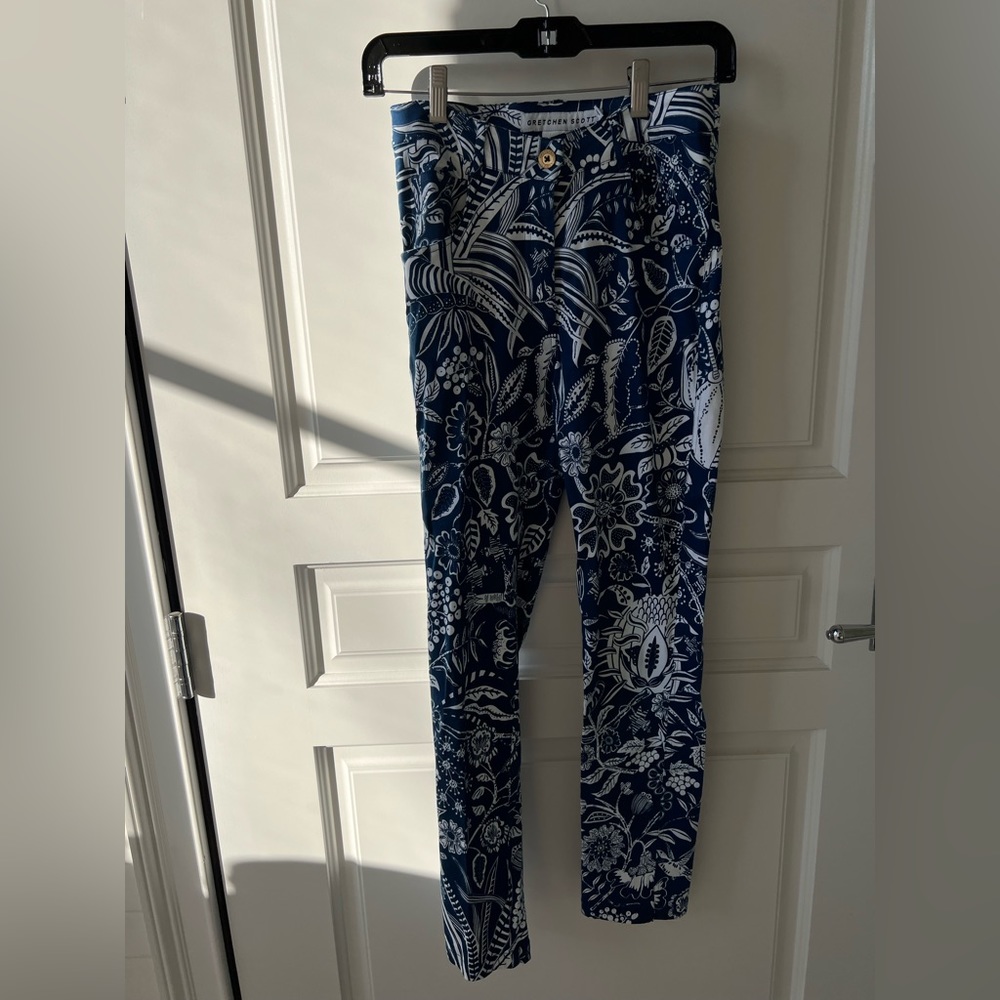 Gretchen Scott floral print stretch ankle pants